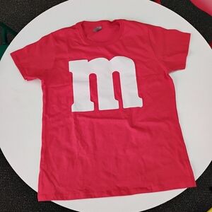 Gildan Pink and White Short Sleeve Tee with Bold Design